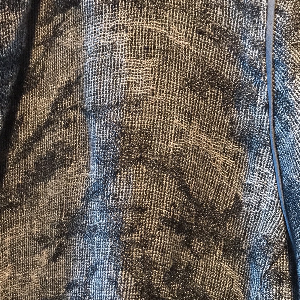 Eileen Fisher Gray Linen-Blend Open-Front Jacket - Picture 5 of 7